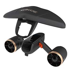 WhiteSharks Mix Pro Original, Scooter Acuático Portátil de Alto Rendimiento, Herramientas de Buceo de Calidad en Negro y Dorado, Equipo Subacuático de Primera - Product Image 1