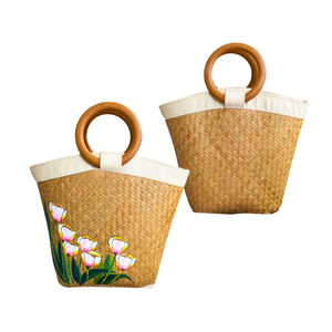 SAC À MAIN DE SEAGRASS Naturel de qualité supérieure avec sangle pour une utilisation polyvalente Élégant Écologique pour l'été Dames Sac pour les femmes - Product Image 1