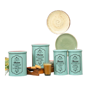 Ensemble de boîtes de stockage de légumes modernes Récipient alimentaire en métal écologique pour le stockage des aliments de cuisine avec couvercle hermétique - Product Image 3