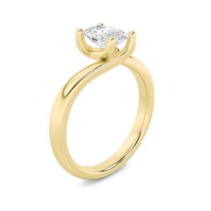 Anillo De Diamante Solitario Corte Cojín En Oro - Product Image 1