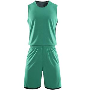 Ensemble de maillot de basket-ball pour hommes, débardeur sans manches avec short, évacuation de l'humidité, respirant, séchage rapide, couleur unie, vêtements de sport - Product Image 4