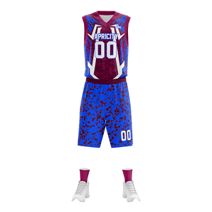 ชุดบาสเก็ตบอลมีตัวเลขโลโก้100% ตาข่ายระบายอากาศโพลีเอสเตอร์ทนทาน - Product Image 2