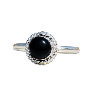 High Quality 925 <b>Sterling</b> <b>Silver</b> <b>Ring</b> Black Onyx Cabochon <b>Set</b> Bohemian Style Black Gemstone Jewelry Gift Item Factory Wholesale - Product Image 1