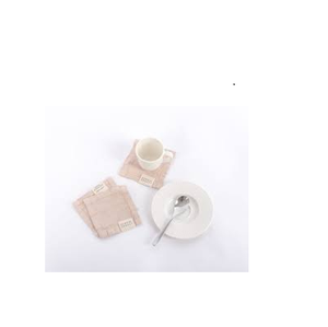 Posavasos de piedra de lino y algodón, manteles individuales, posavasos de taza de crema de tejido de melocotón para beber, tamaño impreso y personalizado bonito - Product Image 1