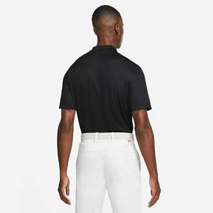 Polo de Golf pour hommes, respirant, anti-transpiration, 100% Polyester, coupe Standard décontractée, avec patte de boutonnage à 2 boutons, noir, Performance - Product Image 2