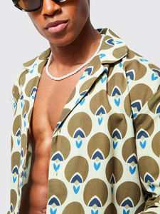 เสื้อเชิ้ตลำลองพิมพ์ลายสีเขียวและสีน้ำเงินแบบทึบแสงสำหรับผู้ชายจากซัพพลายเออร์อินเดีย ขายดี รับผลิตแบบ OEM ODM ราคาดีที่สุด - Product Image 4