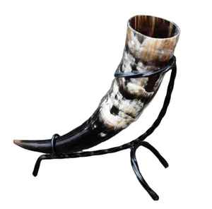 Juego de cuerno de vaca pulido de tamaño personalizado vikingo superior con soporte estilo Animal artesanías naturales para beber cerveza gran oferta - Product Image 5