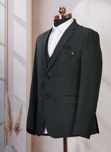 Conjunto de Traje de 3 Piezas para Hombre, Color Verde Elegante, de Primera Calidad, para Bodas, Oficina, Eventos de Moda y Vestimenta Corporativa, en Venta - Product Image 3