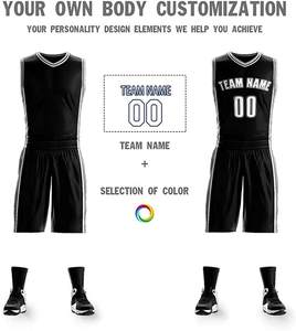 Uniformes de basket-ball pour adultes, de conception OEM de nouveau style pour hommes, grande taille, vêtements de basket-ball à séchage rapide sublimés - Product Image 6