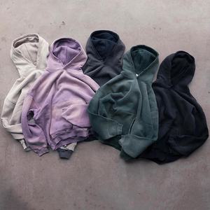 Sweat-shirt vintage de haute qualité personnalisé, lourd, délavé au soleil, délavé, usé, pour hommes - Product Image 1