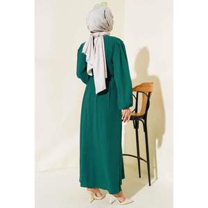 Robe nouée à la taille Émeraude - Product Image 4