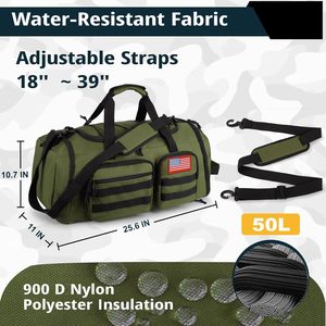 Bolsa de lona verde militar personalizada rápida Organizador de viajes al aire libre de moda para uso nocturno - Product Image 4