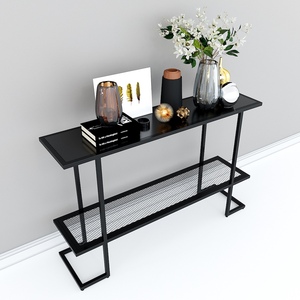 Modern/Contemporary/Classic Accent Entry <b>Console</b> Table with Wooden Top & Powder-Coated Iron Frame - Product Image 2