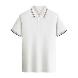 Manches courtes pour hommes élégants pour polos Confortable Respirant Conception personnalisée Motif solide Toile Tissu en vrac - Product Image 1