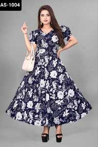 ชุดคลุมสไตล์ Anarkali Morden สำหรับผู้หญิงชุดปาร์ตี้อินเดียและเทศกาลพิมพ์ลายดิจิตอล - Product Image 3