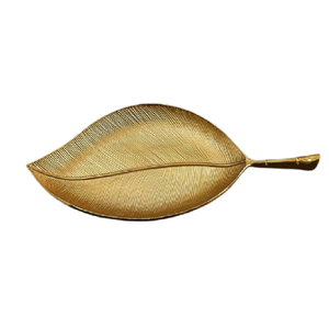 ถาดทองเหลืองและแก้วโลหะดีไซน์หรูหราสำหรับการจัดเก็บและตกแต่งบ้านดีไซน์แบบโบราณและน่าดึงดูด - Product Image 3