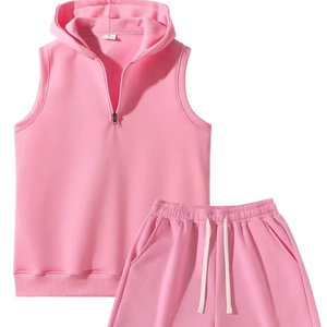 2025 Ensemble deux pièces d'hiver pour hommes avec logo personnalisé 100% débardeur et short en coton Bangladesh - Product Image 1