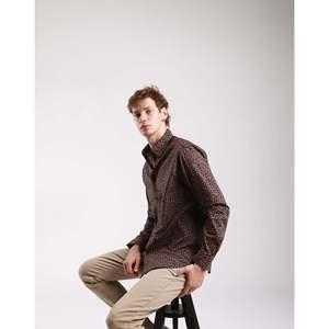 Camicia fantasia da uomo Slim Fit a maniche lunghe - Product Image 3
