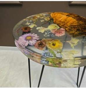 Artisan <b>Resin</b> <b>Epoxy</b> Coffee Table Stunning Design for Workspace Dining Modern Real Wood Table for Office or Hotel Bedroom Use - Product Image 1