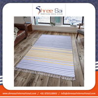 Luxury Anti-Slip Handmade Boho Modern Style Cotton Woven Runner Rug Floor Customized Color for Bedroom Home Hotel Prayer Golf