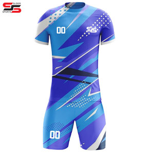 Diseño y logotipo personalizados, conjunto de uniformes de fútbol deportivos transpirables de tamaño adulto con sublimación personalizada - Product Image 6