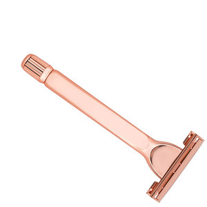 Chất lượng tốt nhất cạo râu dao cạo hai mặt thép không gỉ không trượt xử lý gương đánh bóng an toàn dao cạo - Product Image 3