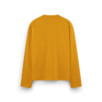 Chemise à manches longues décontractée jaune pour homme, design italien, coupe estivale, 100 % coton jersey 24/1 180g anti-boulochage, offre ODM