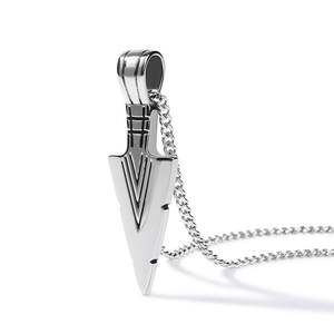 Collier pour homme Jeulia en titane plaqué or avec symbole de flèche - Cadeau chrétien vintage - Product Image 3