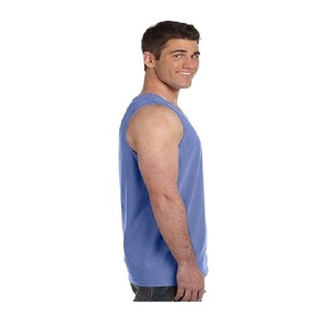 Super Premium 100% coton hommes débardeur nouveau Design décontracté couleur unie respirant tricoté maillot unique pour l'été meilleur prix - Product Image 3