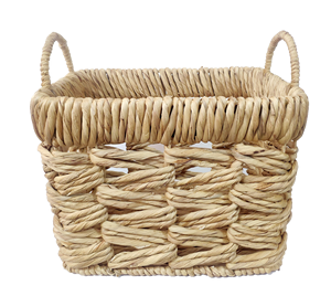 Panier de rangement en jacinthe d'eau et jonc de mer pour tissage de gros - Product Image 5