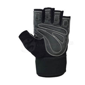 Unisex Black Leather Sport Weight <b>Lifting</b> <b>Gloves</b> Anti-Slip Workout Gym Fitness Training <b>Gloves</b> - Product Image 5