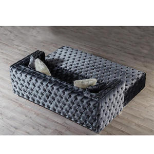 Fabricant de canapés Offres Spéciales design modernes rembourrés de luxe en velours noir capitonné Mobilier de salon Canapé de chambre à coucher - Product Image 6