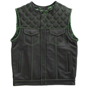Chaleco de cuero clásico para hombre y mujer, motocicleta de motorista duradera, diseño de alta calidad, motocicleta de motorista, diseño de alta calidad - Product Image 5