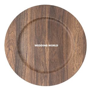 จานไม้ทรงกลมสำหรับตกแต่งโต๊ะเครื่องใช้ในครัวงานแฮนด์เมดอุปกรณ์ในบ้านแผ่นไม้ - Product Image 1