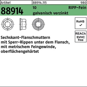 Hex Flange <b>Lock</b> Nut M14x1.5 10 Pcs Pack-100 Total - Product Image 1