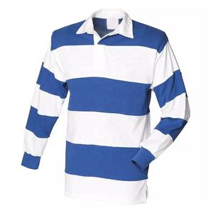 Camiseta clásica a rayas de rugby, estilo cómodo para ropa informal en el campo, ropa transpirable para todo el día con nombre de equipo personalizado - Product Image 3