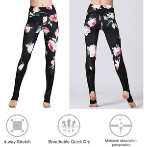 OEM fitness <b>leggings</b> for women breathable stretch material with custom logo design perfect for team branding events - Product Image 2