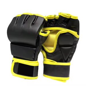 Couleur jaune et noire unie avec équipement vêtements d'entraînement Top vente vêtements actifs avec de superbes gants MMA pour hommes - Product Image 1