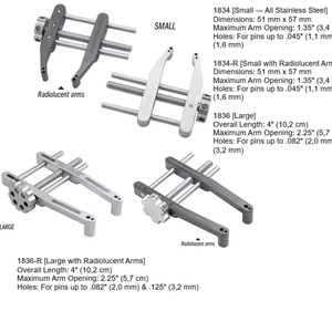 ชุดเครื่องมือผ่าตัดแบบใช้มือ คอมเพรสเซอร์ HFD ตัวดึงเนื้อเยื่อ ขนาดต่างๆ แบบยึดติดเอง ใช้ซ้ำได้ ทำจากสแตนเลส - Product Image 6