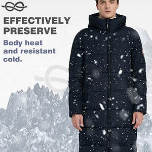 Manteau long bouffant pour femmes et hommes hiver chaud épais isolé coupe-vent extérieur rembourré Parka veste parfaite pour le temps froid - Product Image 5