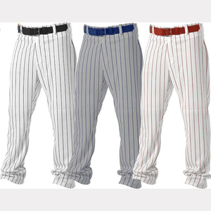 Pantalones de Béisbol Deportivos de Buena Calidad, Color Rojo, Blanco y Azul con Líneas Rojas, Pantalones Largos de Béisbol y Sóftbol para Hombre - Product Image 1