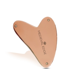 Medieval Edge TCM Magnetic Gua Sha Copper Gold Heart-Shaped Face <b>Massage</b> <b>Tool</b> Blood Circulation Lymphatic Drainage Neck Body - Product Image 4