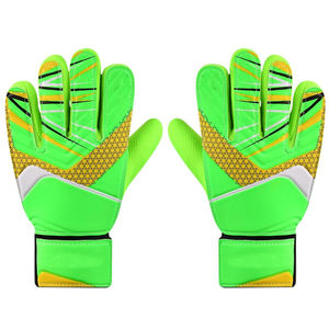 Comfortable Leather Goalkeeper Gloves with Easy Wrist Support <b>and</b> Breathable Fabric for Outdoor Use - Product Image 1