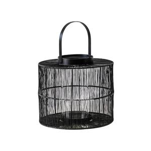 Juego de 2 farolillos de vela colgante de alambre de Metal de hierro negro mayorista diseñados exclusivamente para decoración de Navidad bodas decoración del hogar - Product Image 6