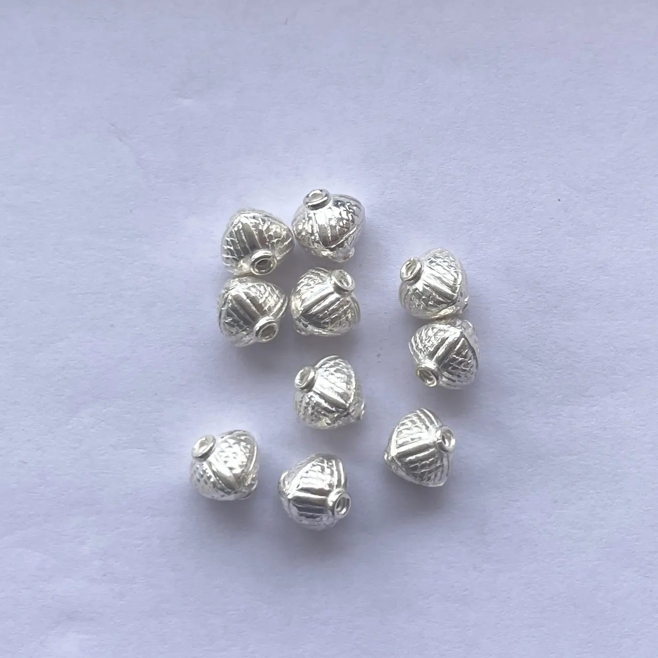 8mm 925 perline a forma di tamburo di cocco in argento Sterling oro Micron perline risultati fai da te distanziatore gioielli che fanno perline nuovo Alibaba India