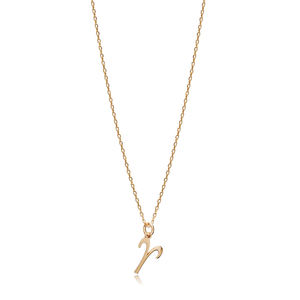 Collar con colgante del zodiaco Aries, Plata de Ley 925 chapada en oro, joyería hecha a mano con horóscopo para compradores mayoristas - Product Image 6