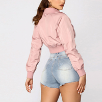 2026 haut à la mode nouvelle mode femmes Bomber veste respirant Plus rose taille tenue décontracté coton remplissage Nylon veste