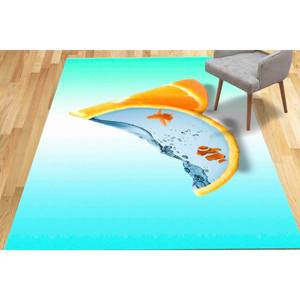 Tapis imprimé poisson orange - Cadeau pour demoiselle d'honneur, décoration intérieure, motif vibrant, tapis à poils doux - Product Image 3