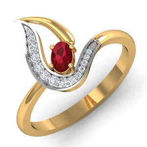 Bague en laiton plaqué or 18 carats avec grenat et zircon, forme feuille bohème, vente en gros pour femmes - Product Image 6