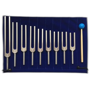 Juego de 9 Diapasones de Solfeggio de Aleación de Aluminio con Peso, Herramientas Manuales Premium Reutilizables para Meditación y Sanación por Sonido - Product Image 1